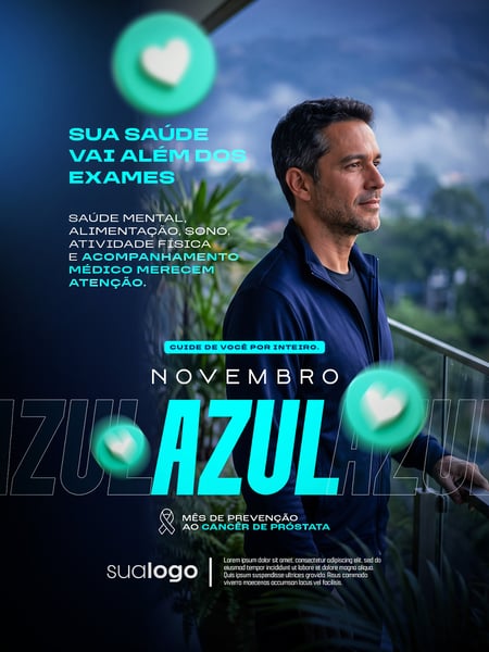 NOVEMBRO AZUL MÊS DE COMBATE AO CÂNCER DE PRÓSTATA SOCIAL MEDIA PSD EDITÁVEL 11