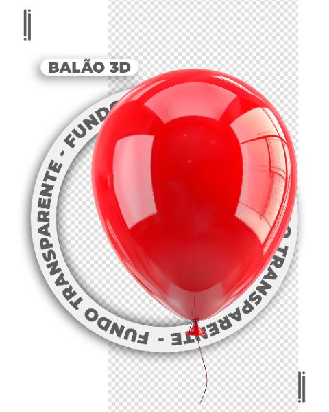 BALÃO 3D | IMAGEM SEM FUNDO | PSD EDITÁVEL