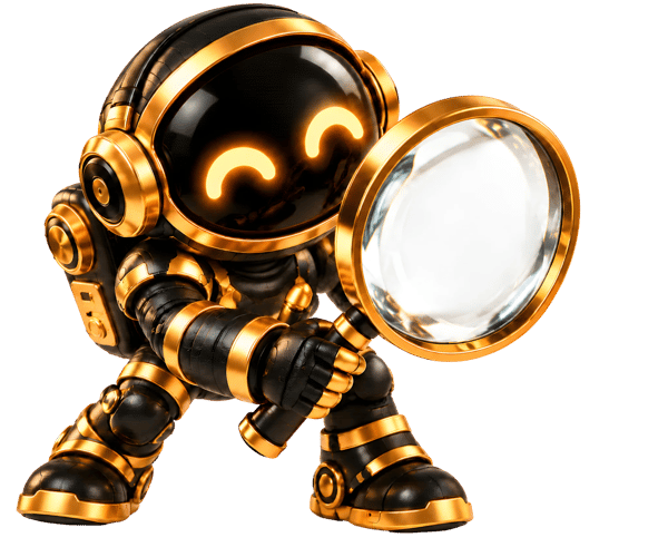 ROBÔ DETETIVE COM LUPA TRANSPARENTE
