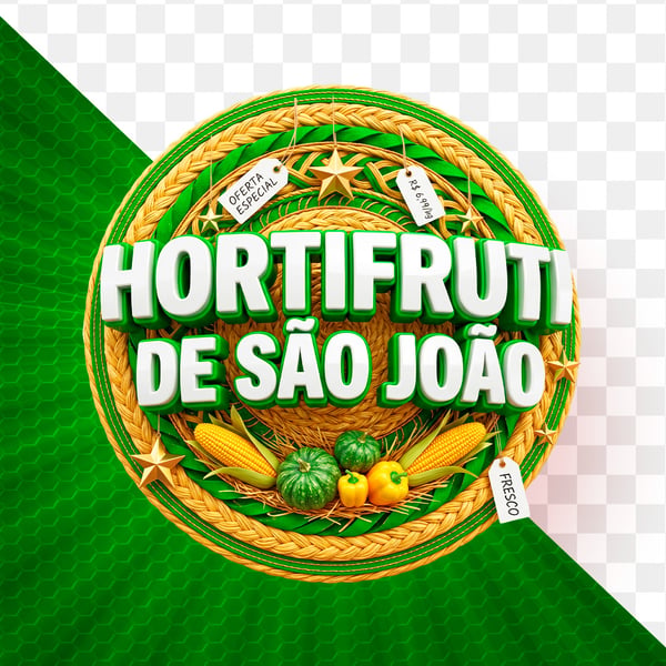 SELO 3D PARA FLYERS DE SÃO JOÃO MODELO 34