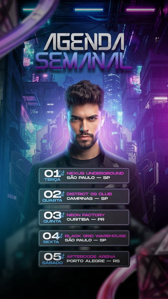 FLYER AGENDA SEMANAL STORY 2 PSD EDITÁVEL