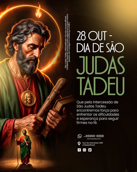 DIA DE SÃO JUDAS TADEU 28 DE OUTUBRO SOCIAL MEDIA PSD EDITÁVEL 5
