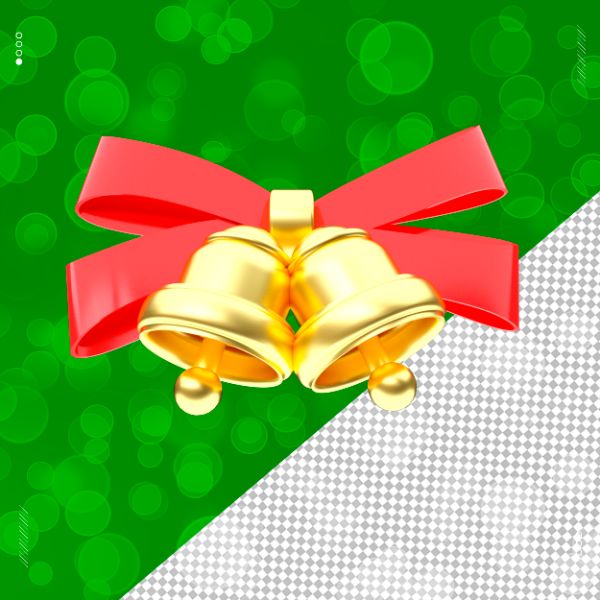 SELO 3D OBJETO DE NATAL PARA COMPOSIÇÃO