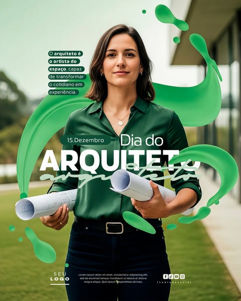 DIA DO ARQUITETO 15 DE DEZEMBRO SOCIAL MEDIA PSD EDITÁVEL 2
