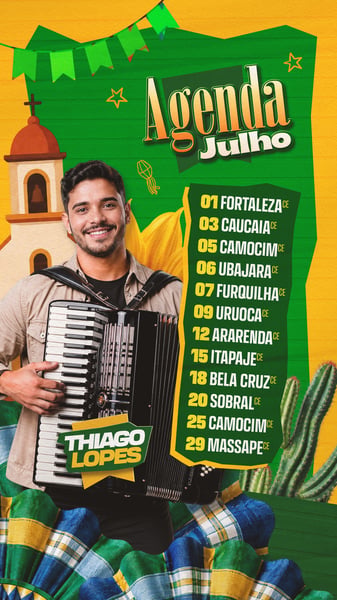 19 - FLYER AGENDA DE JULHO - STORY PSD EDITÁVEL