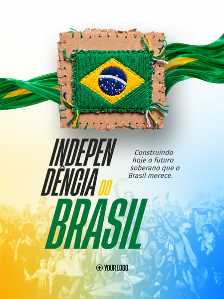 INDEPENDÊNCIA DO BRASIL TEMA PATRIÓTICO SOCIAL MEDIA FLYER PSD EDITÁVEL