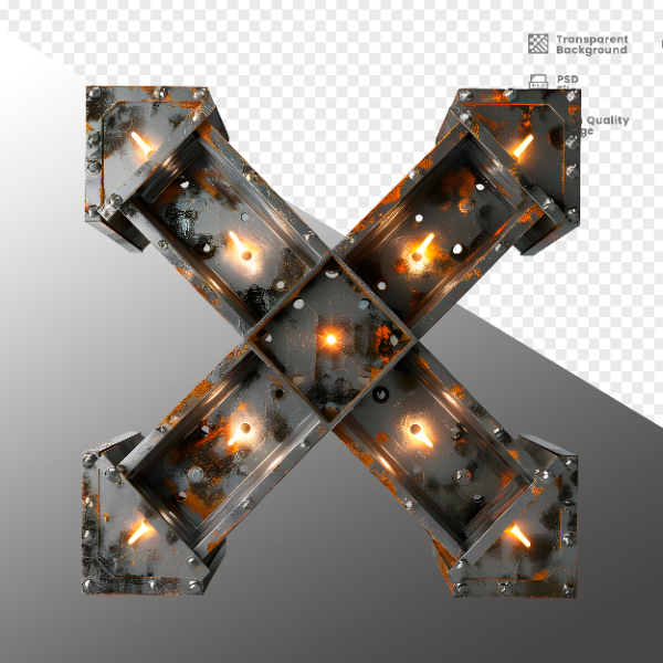 ELEMENTE DE FERRO COM LUZ - ELEMENTO 3D PARA COMPOSIÇÃO - IRON