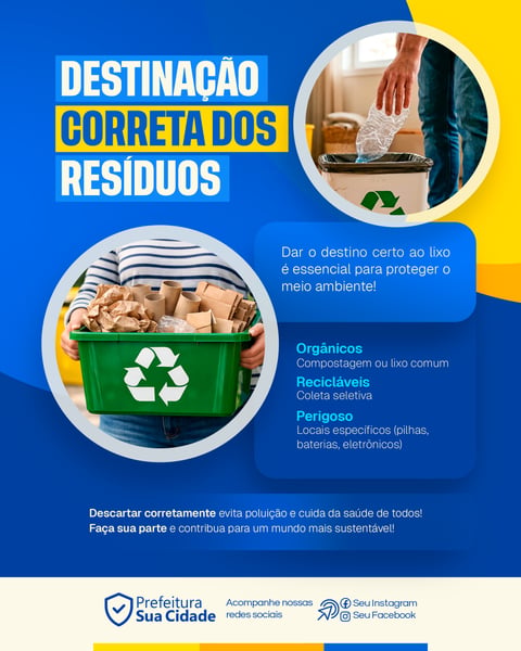 MEIO AMBIENTE PREFEITURA DESTINAÇÃO CORRETA DOS RESÍDUOS
