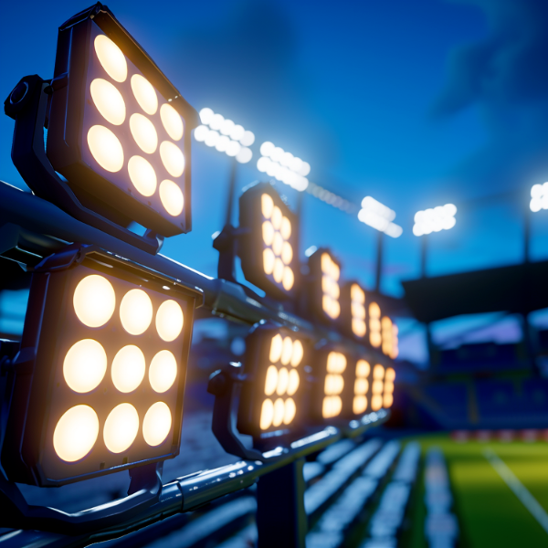 IMAGEM DE ESTADIO COM LUZES PARA COMPOSIÇÃO