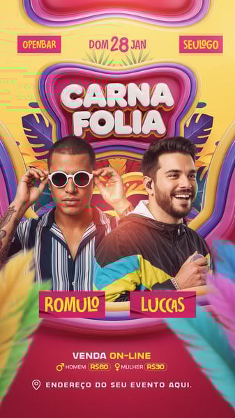 FLYER CARNA FOLIA STORY PSD EDITÁVEL