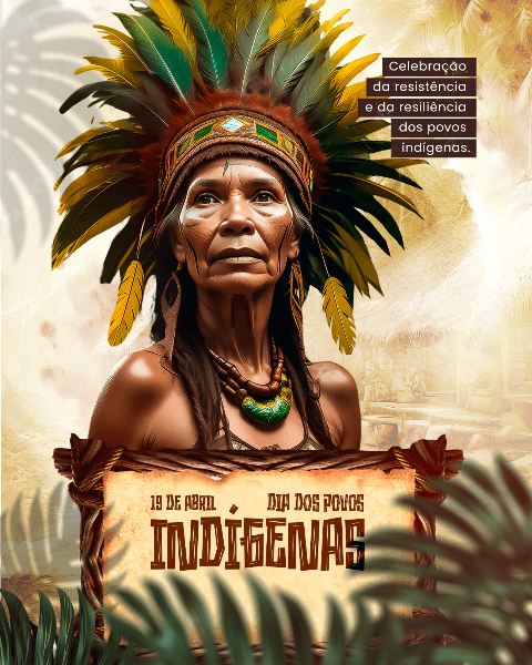 DIA DOS POVOS INDÍGENAS - DIA DO ÍNDIO - SOCIAL MEDIA