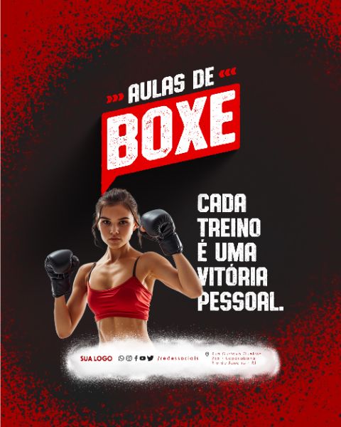 SOCIAL MEDIA - AULAS DE BOXE - CADA TREINO É UMA VITÓRIA PESSOAL