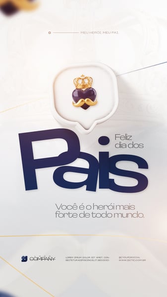 FELIZ DIA DOS PAIS MÊS DE AGOSTO PAI FLYER SOCIAL MEDIA PSD EDITÁVEL 5 STORY