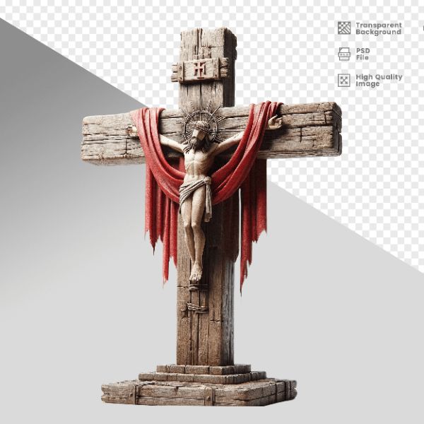 CRUZ DE MADEIRA - ELEMENTO 3D PARA COMPOSIÇÃO