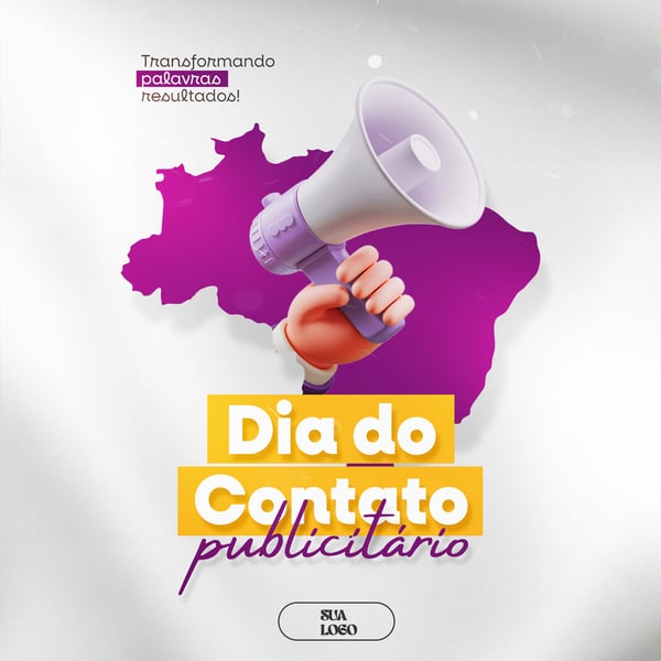 DIA DO CONTATO PUBLICITÁRIO 21 DE OUTUBRO SOCIAL MEDIA PSD EDITÁVEL