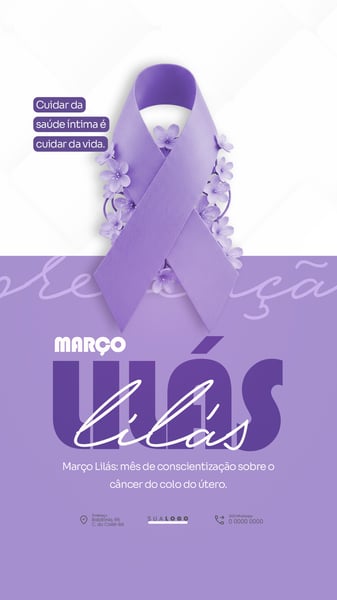 MÊS DE CONSCIENTIZAÇÃO E COMBATE AO CÂNCER DE COLO DE ÚTERO SOCIAL MEDIA PSD EDITÁVEL 3