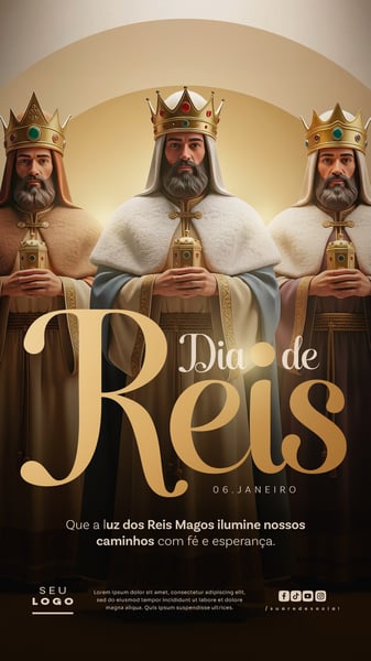 DIA DE REIS 06 DE JANEIRO STORY SOCIAL MEDIA PSD EDITÁVEL 1