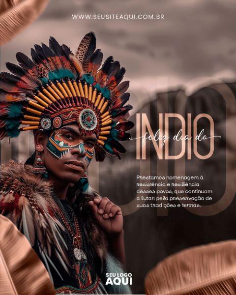 FEED - DIA DO ÍNDIO | SOCIAL MEDIA | PSD EDITÁVEL