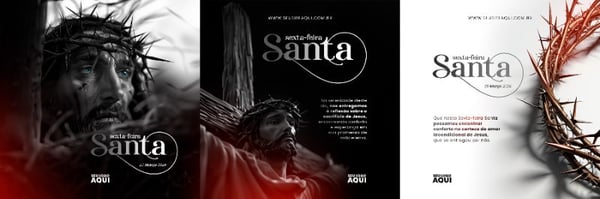 CARROSSEL QUADRADO - SEXTA FEIRA-SANTA | SEMANA SANTA | PSD EDITÁVEL