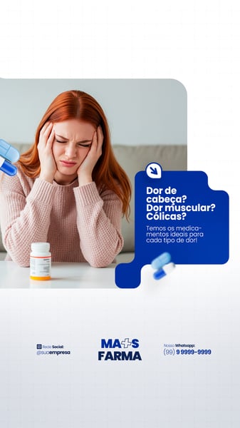 FARMÁCIA REMÉDIOS CÁPSULA FORMULAS MEDICAMNETOS PROMOÇÃO SOCIAL MEDIA PSD EDITÁVEL