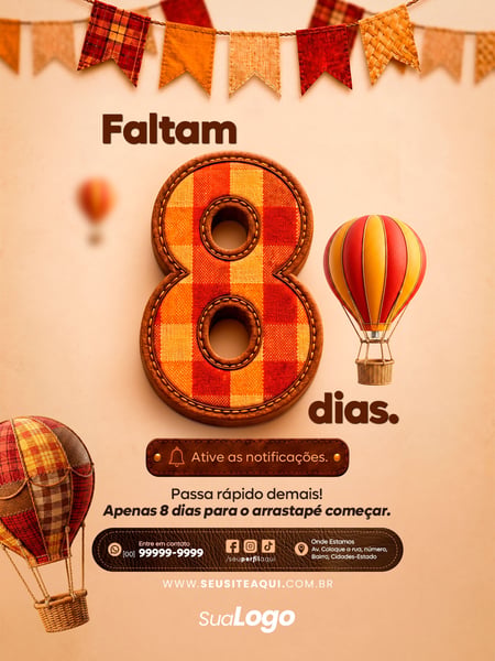 POST FEED FESTA JUNINA SÃO JOÃO SOCIAL MEDIA TEMPLATE PSD EDITÁVEL 14
