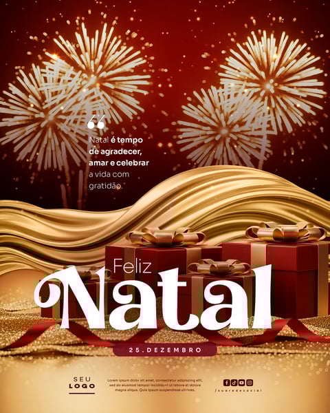 FELIZ NATAL 25 DE DEZEMBRO SOCIAL MEDIA PSD EDITÁVEL 13