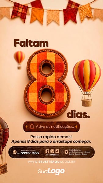 STORY FESTA JUNINA SÃO JOÃO SOCIAL MEDIA TEMPLATE PSD EDITÁVEL 21