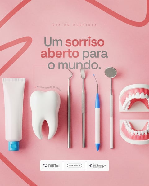DIA MUNDIAL DO DENTISTA 3 DE OUTUBRO SOCIAL MEDIA PSD EDITÁVEL 3