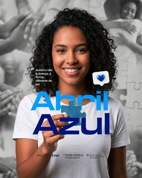 CAMPANHA DE CONSCIENTIZAÇÃO ABRIL AZUL SOCIAL MEDIA PSD EDITÁVEL 2