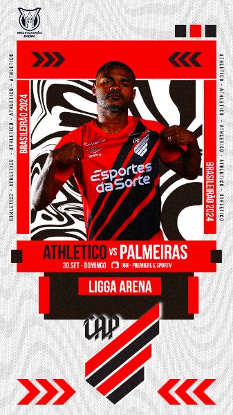 FLYER ESPORTIVO FUTEBOL BRASILEIRÃO 2024 ATHLETICO