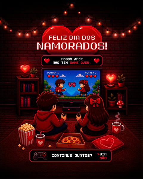 FELIZ DIA DOS NAMORADOS EDITÁVEL CANVA