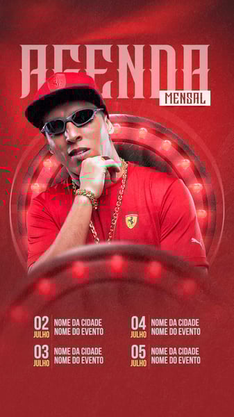 FLYER ARTISTA AGENDA DE SHOWS STORIES