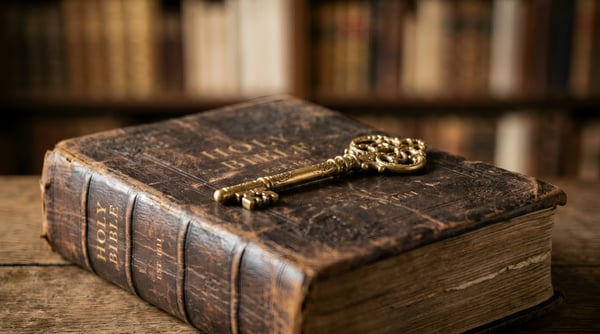 BÍBLIA ANTIGA CHAVE OURO CONHECIMENTO FECHADO SEGREDO ESPIRITUALIDADE RELIGIÃO FÉ CRISTÃ 01 3