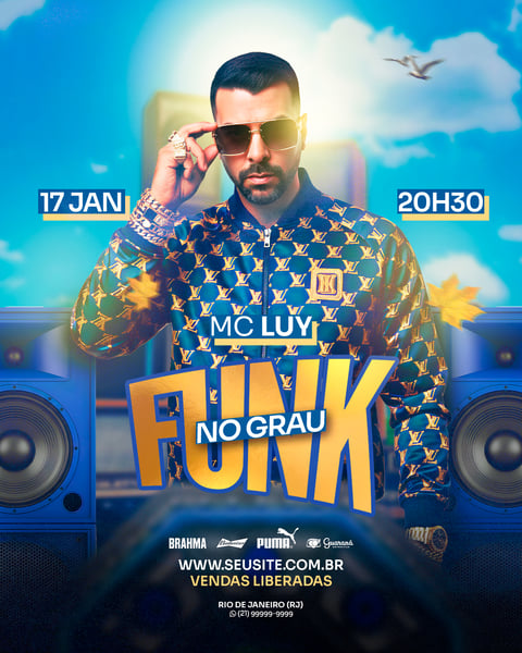 FLYER EVENTO SHOW FUNK NO GRAU PSD FEED 61