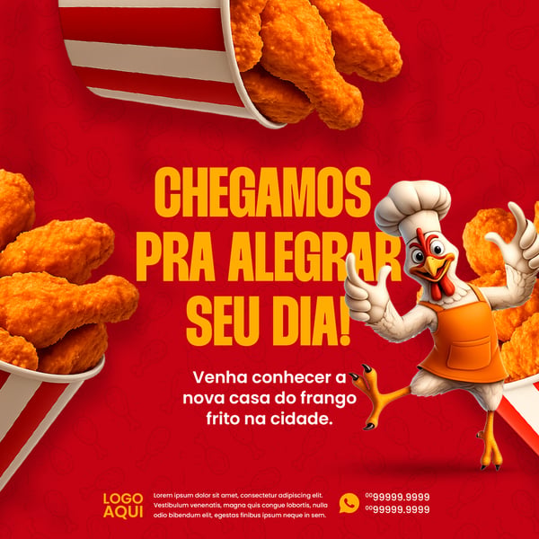 SOCIAL MEDIA FASTFOOD FRANGO RESTAURANTE