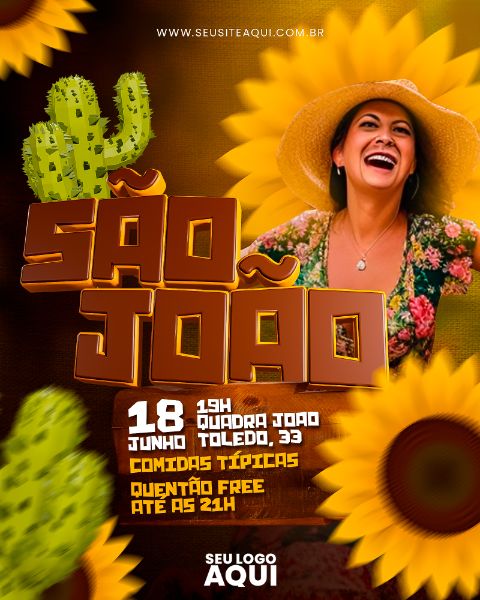 FESTA JUNINA, SÃO JOÃO - PSD EDITÁVEL