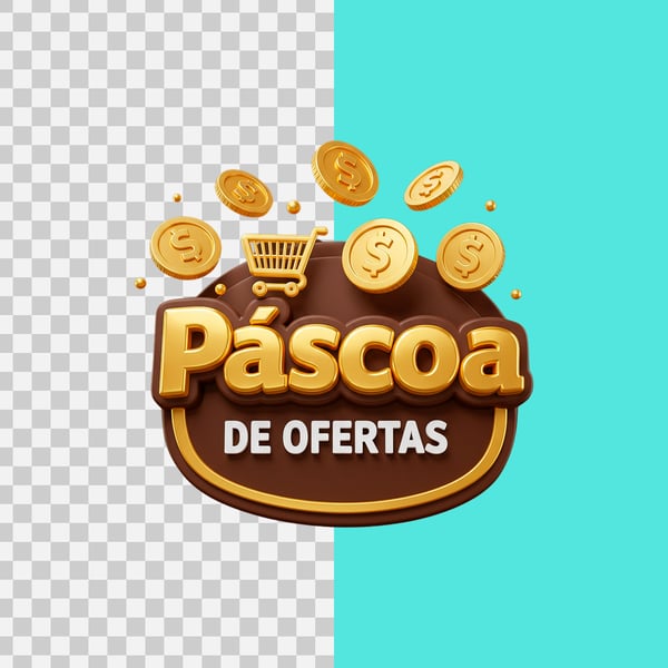 AFS SELO 3D PÁSCOA DE OFERTAS 6 PNG TRANSPARENTE