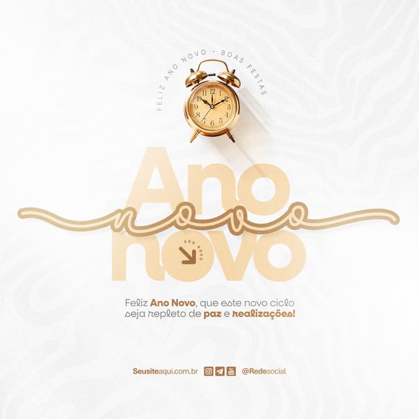 FELIZ ANO NOVO REVEILLON BOAS FESTAS SOCIAL MEDIA PSD EDITÁVEL
