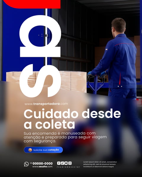 TRANSPORTADORA SOCIAL MEDIA PSD EDITÁVEL 8