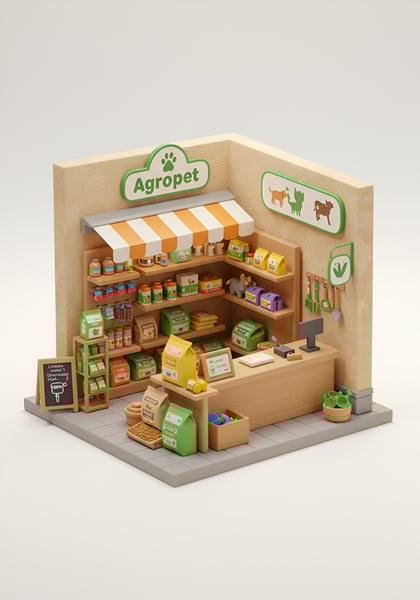 UMA MINIATURA DE UMA LOJA DE AGROPET 2