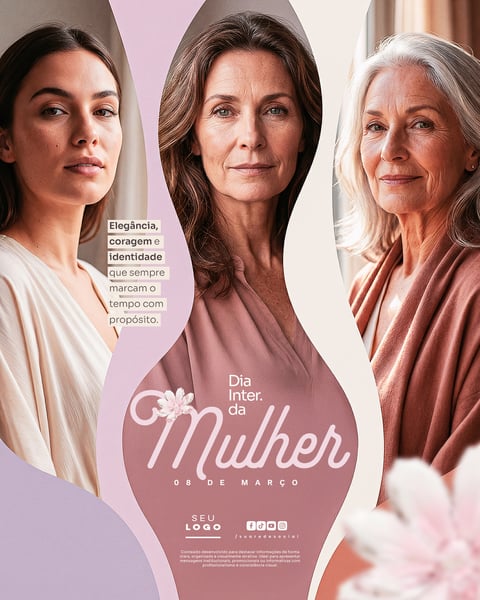 DIA INTERNACIONAL DA MULHER 08 DE MARÇO SOCIAL MEDIA PSD EDITÁVEL 5