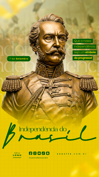 INDEPENDÊNCIA DO BRASIL 7 DE SETEMBRO STORY SOCIAL MEDIA EDITÁVEL