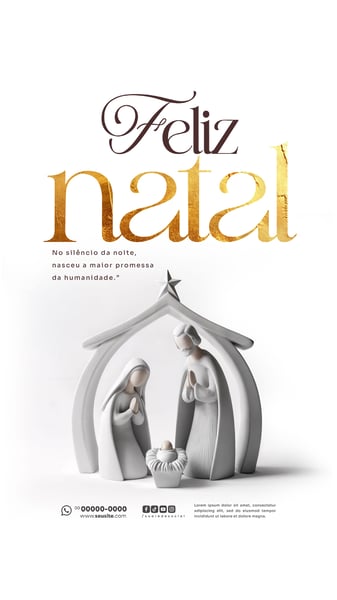 Story Feliz Natal 25 de Dezembro Social Media PSD Editável