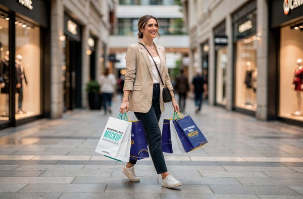 SACOLAS DE COMPRAS PSD EDITÁVEL MOCKUP