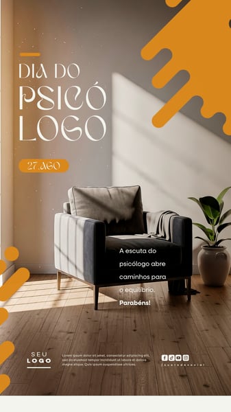 DIA DO PSICÓLOGO 27 DE AGOSTO SOCIAL MEDIA PSD EDITÁVEL STORY 3