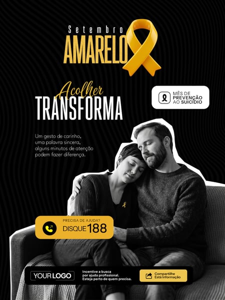 SETEMBRO AMARELO MÊS DE PREVENÇÃO AO SUICÍDIO SOCIAL MEDIA PSD EDITÁVEL 07 1
