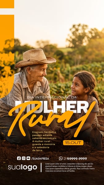 DIA INTERNACIONAL DA MULHER RURAL STORIES PSD EDITÁVEL 08