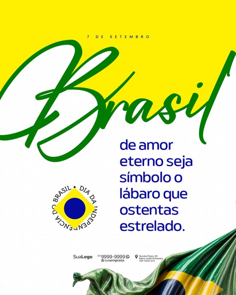 INDEPENDÊNCIA DO BRASIL 07 DE SETEMBRO SOCIAL MEDIA PSD EDITÁVEL 3