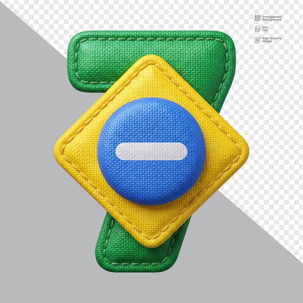 ELEMENTO 3D PARA COMPOSIÇÃO BRASIL PNG 023