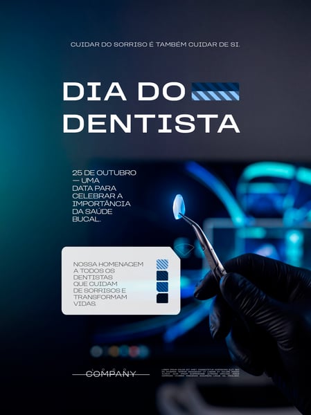 DIA DO DENTISTA 25 DE OUTUBRO SOCIAL MEDIA FLYER PSD EDITÁVEL